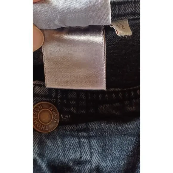 Norm Thompson Women's Size 12 Washed Black Stretch Denim High Rise Flare Jeans - Picture 7 of 8